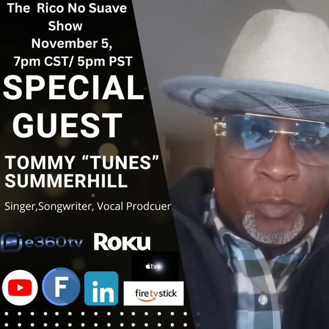 Oye mi gente, its time to tune into the show as we go to another level with a fantastic guest! Everyone we have Tommy Tunes Summerhill! The vocals Producer,  singer and Songwriter! Daleee! 

***Guest Alert November 5 ***

Born in a small town in North Alabama, Tommy was always drawn  to the sounds of vocal talents such as the O'Jays , Parliament Funkadelic and  The Jackson 5.  It all started when Tommy's sister would force him to sing to T.V. show melodies. It  paid off for it was the self taught melodic vibes  he started to create himself that would start a tidal wave  of followers who would soon be singing his praises, leading  to background vocals with major A- List artists, but even though most artists would have been content with that type of exposure, that was not quite enough for Tommy Tunes. 

His talent of songwriting and vocal expression lead  him to other plateaus involving music. Tommy "Tunes" Summerhill is a vocal phenomenon whose singing can move people to tears. Tommy is currently working on some major moves with some major artists. His singing will blow you out of your socks. Watch these things come into fruition and get ready to be entertained and fall in love with the sound of the maestro,  Mr. Tommy Tunes.

Follow Troy @tunestommy

Watch live with options by clicking on the link in our bio

#vocalproducer #songwriter #singer #singersongwriter #vocalproduction #vocalist #music #producer #vocalarranger #vocalcoach #musicproducer #vocals #lexxahdrew #lovewhoiam #pop #newmusic #recordingstudio #