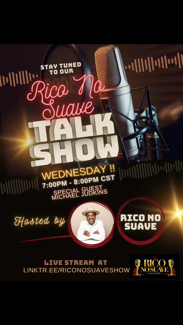 Oye Mi Gente! We are ready for tonight on The Rico No Suave Show at 7pm CST/ 5pm PST. We are talking to someone very important in the industry about Mental Health Awareness. We have Michael Judkins on the show. If you or someone you know that is going through issues due to mental health then you want to tune into the show tonight! Let's goo! Daleee!

Show your support as we are building on Youtube by clicking on the link in our bio 

#MentalHealth #talkshow #talkshowhost #creative #director #filmmakers #screenwriting