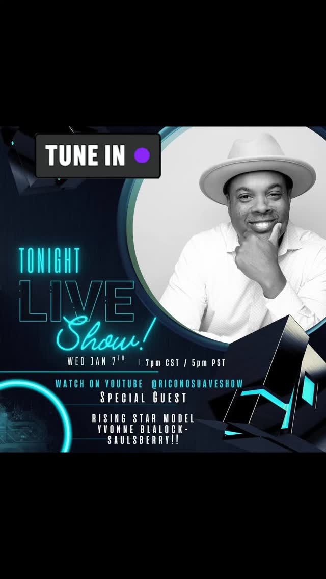 Feliz dia mi gente! Join me tonight on the Rico No Suave Talk Show at 7pm cst and 5pm pst! We are ready to have a great time on the show for just 1hr!  Start off the new year with us to participate tonight! Follow us on Youtube and Subscribe! Daleee!

Click the link in my bio to watch tonight! 

#talkshow #interview #model #positivevibes #letsgo