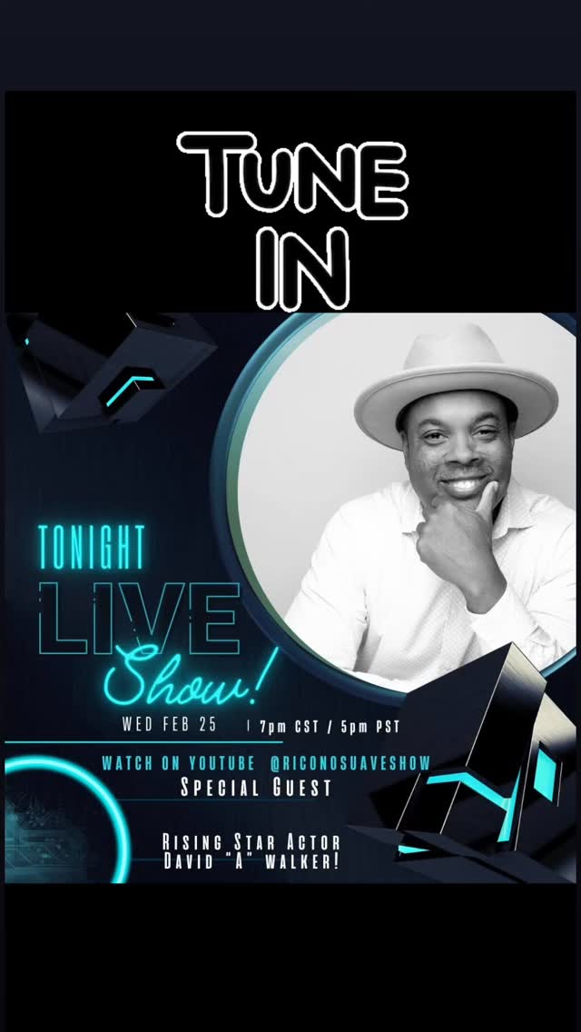 Oye mi Gente! Get ready for a great Talk Show tonight on the Rico No Suave Show at 7pm cst and 5pm pst! We are ready to show you that Chicago got talent! Let's go!  Tune in as I interview the rising actor David A Walker on the show in the loft! Spread the word because its going to be great! Daleeee!

We are growing on Youtube so subscribe for FREE by clicking on the link in our bio 

#talkshow #actorlife #interview #progressoverperfection #vibesonly