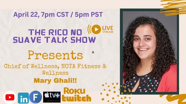 We are ready for to talk health and wellness this Wednesday at 7pm cst and 5pm pst! Tune in to watch the interview with Mary Ghali! 

***Guest Alert April 22 ***

Mary has been in the health and wellness field for over 10 years. She has worked with a variety of corporations and government entities, nationally and locally, to design, implement, and evaluate wellness strategy and initiatives.

Mary has her Master of Science in Health Promotion Management from American University and is also a Certified Health Education Specialist, Certified Personal Trainer, Certified Nutritionist, Group Exercise Instructor, and Mental Health First Aider. She is passionate about empowering people to reach their full potential through making health and wellness accessible for all through practical steps and applications in their daily lives.

Mary’s passion for helping others and wellness led her to found NOTA Fitness & Wellness, a mobile wellness company that brings fitness and wellness services to clients via a state-of-theart mobile fitness trailer, The NOTAMobile. NOTA serves corporations, multifamily residential communities, and individuals to create a healthy community where everyone belongs, feels
welcomed and supported, and can enjoy prioritizing their health through fun and engaging classes, workshops, and events. We are better together; No One Trains Alone.

Follow Mary @nota.fitness

Watch live with options by clicking on the link in our bio

#healthandwellness #healthylifestyle #wellness #health #healthyliving